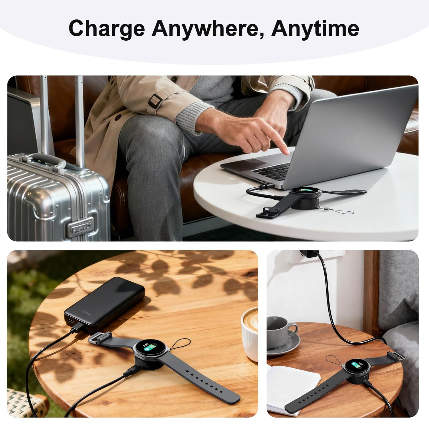 Detalle de AWINNER Portable Charger for Galaxy Watch USB-C