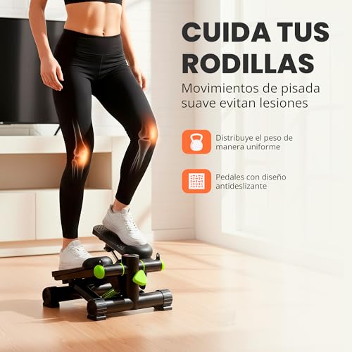 Thumbnail 6 de JUPPLIES Mini Stepper con Bandas Elásticas: Entrenamiento en Casa con Resistencia Ajustable y Pantalla LCD
