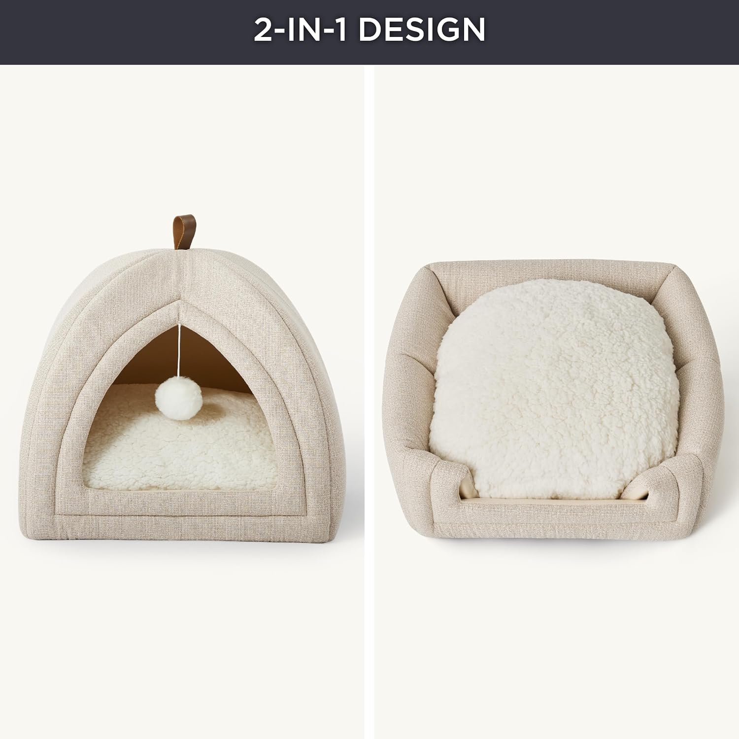 Detalle 2 de Bedsure Cat Cave Bed Igloo 44cm