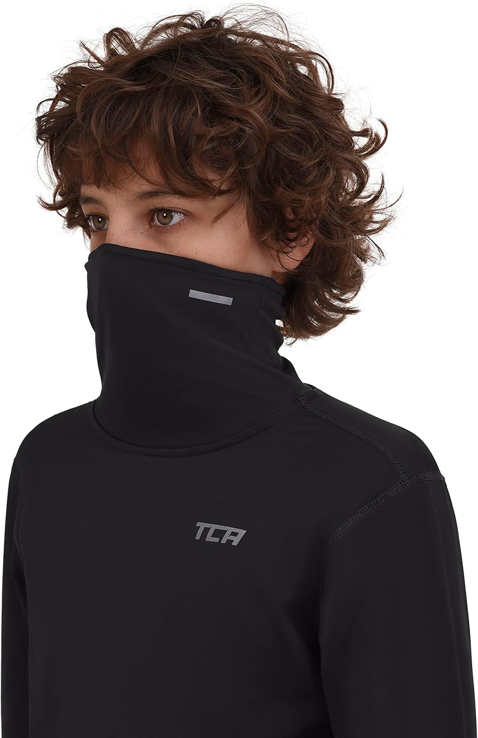 Detalle 2 de TCA Warm-Up Bambino - Maglia da Corsa Termico a Collo Alto, Maniche Lunghe