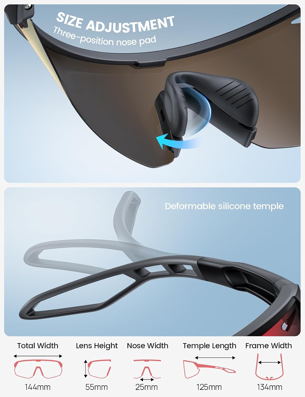 Thumbnail 3 de Lamicall Polarized Sports Sunglasses, 24g