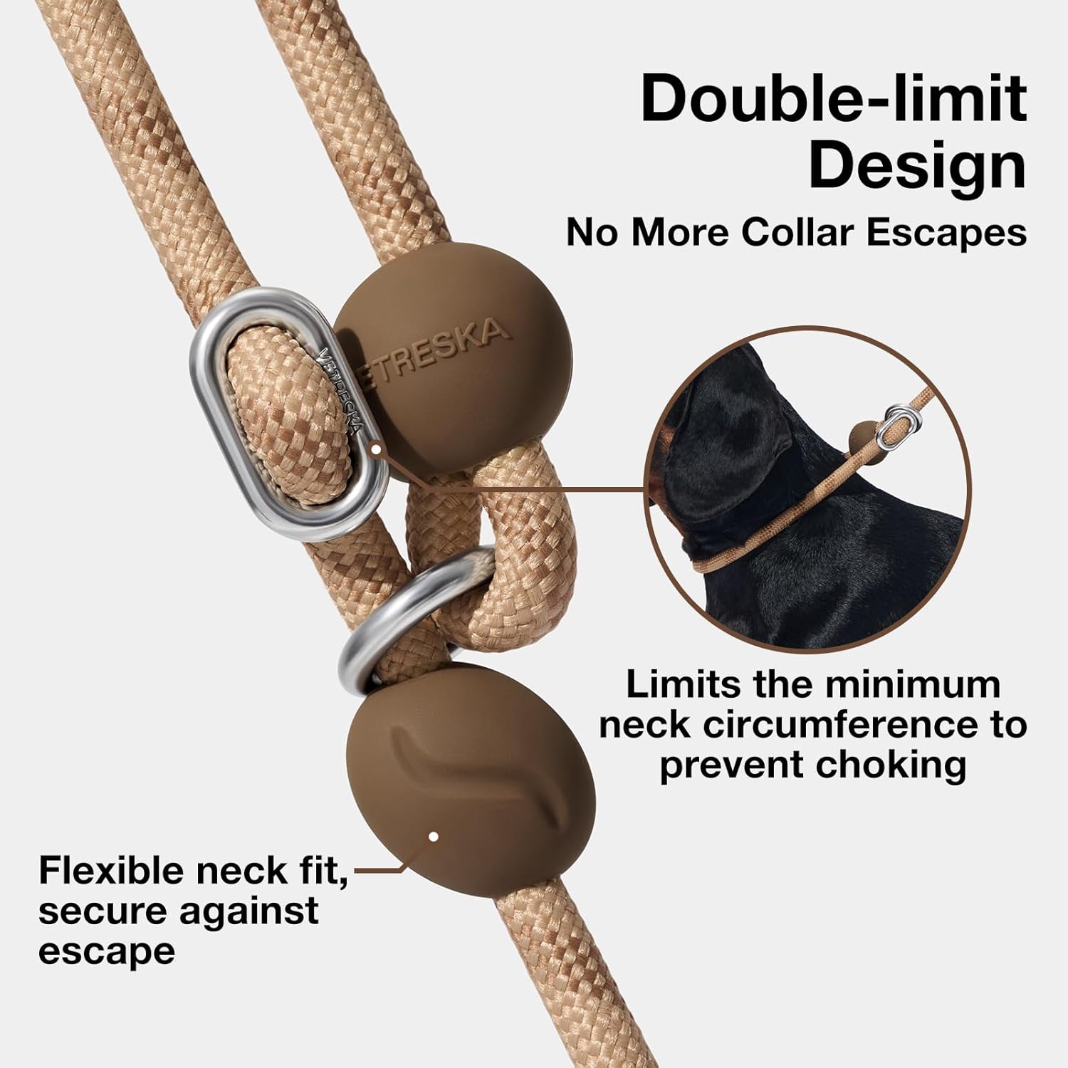 Detalle 2 de VETRESKA No-Pull Slip Lead with Poop Bag Dispenser – All-in-One Training Lead for Medium/Large Dogs