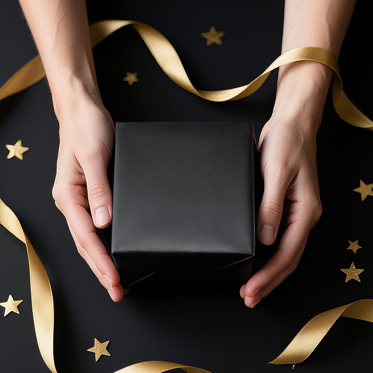 Thumbnail 3 de 9m x 43cm Black Matte Wrapping Paper Roll – Thick, Easy-Cut Gift Wrap
