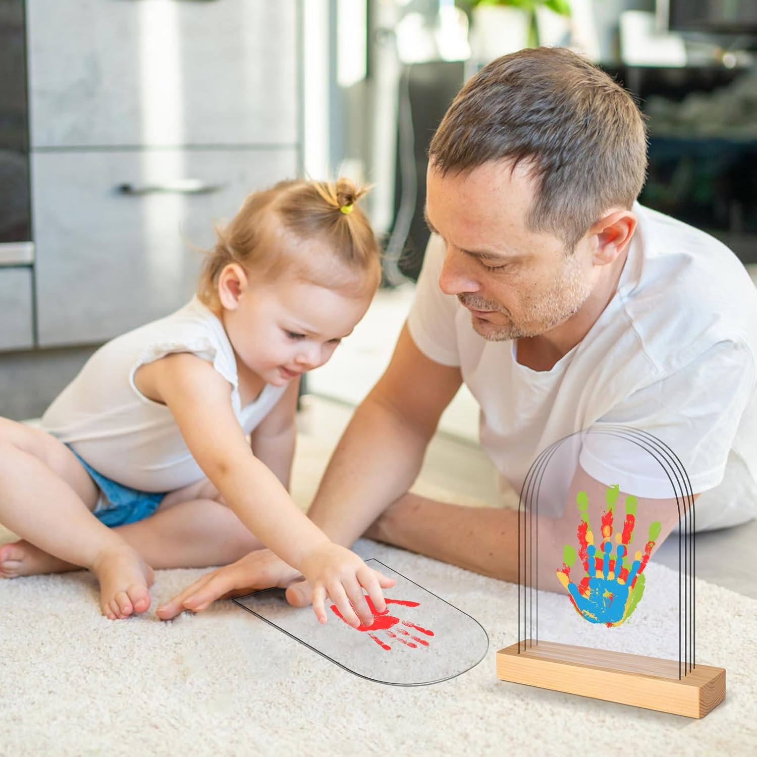 Thumbnail 3 de TOGOU2S Handabdruck-Set Familie für bis zu 4 Abdrücke (Baby-Hände & -Füße) auf Plexiglas