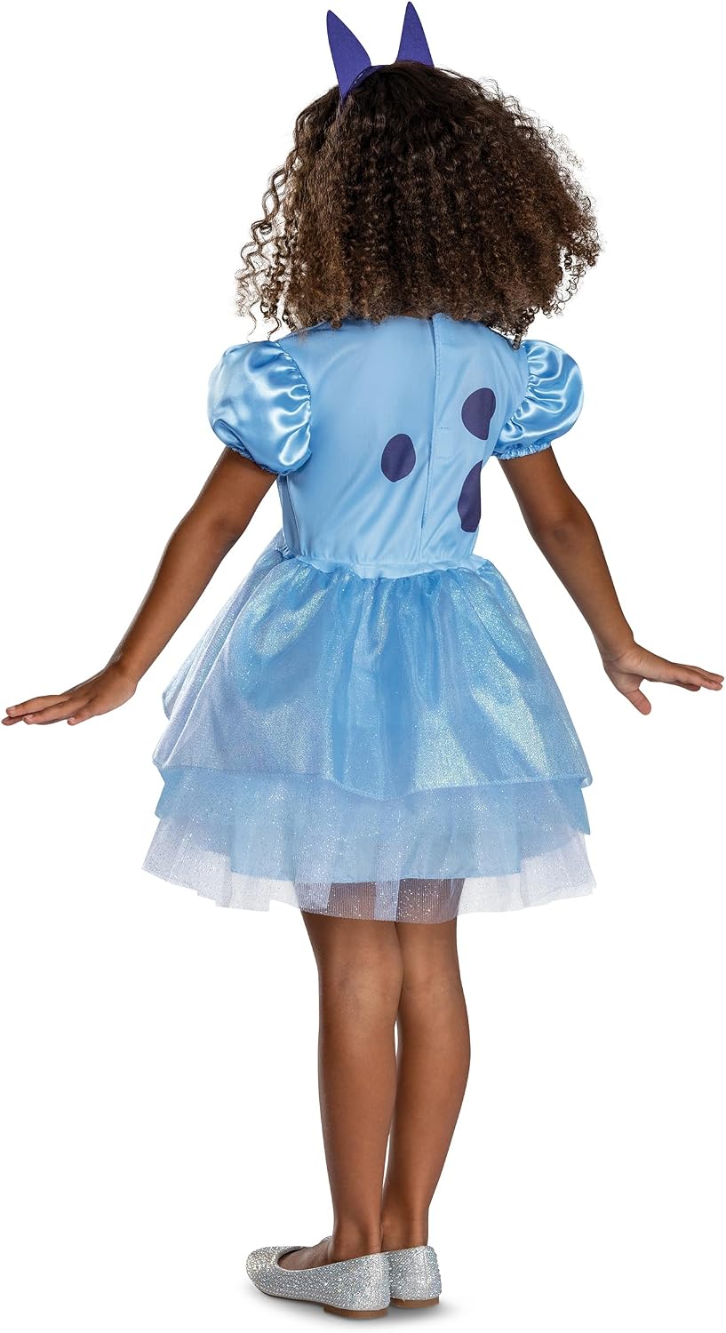 Detalle 2 de Disguise Bluey Classic Toddler Dress Costume with Glitter Tutu and Headband