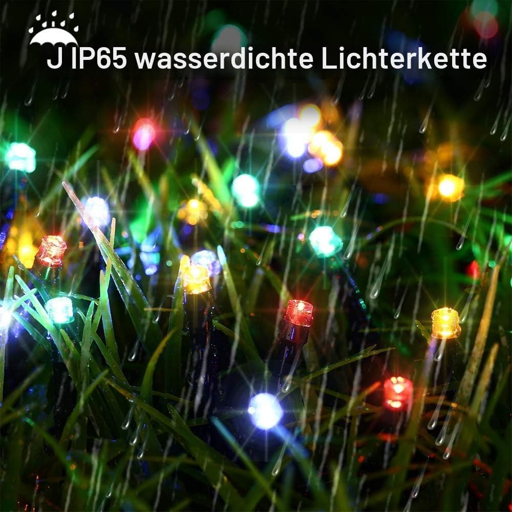Detalle 2 de NEXVIN Solar Weihnachtsbeleuchtung Außen 20m • 200 LED im 8-Modi-Lichtschlauch