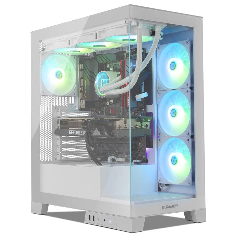 Thumbnail 3 de NOX Hummer GLOCK Semitorre ATX ARGB Cristal Blanca