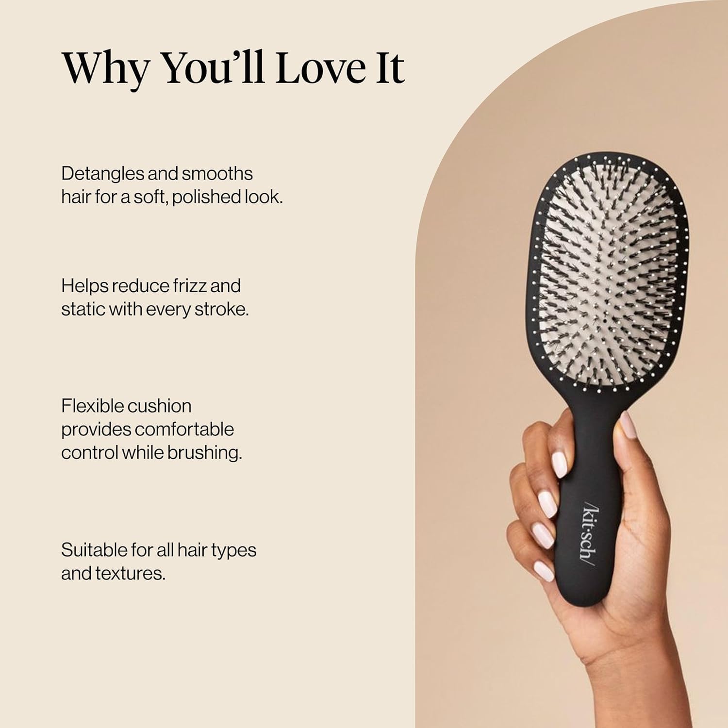 Detalle 1 de Kitsch dual-bristle hairbrush