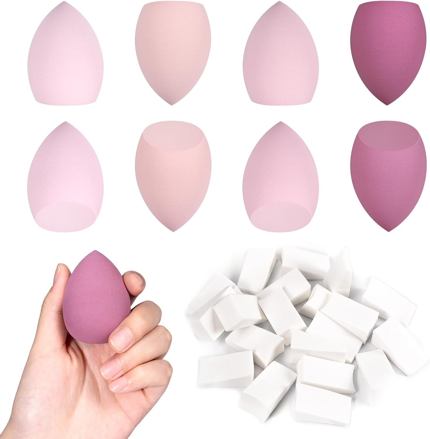 Thumbnail 6 de Carehabi – Set de 8 éponges de maquillage pour fond de teint (3 formes) violet
