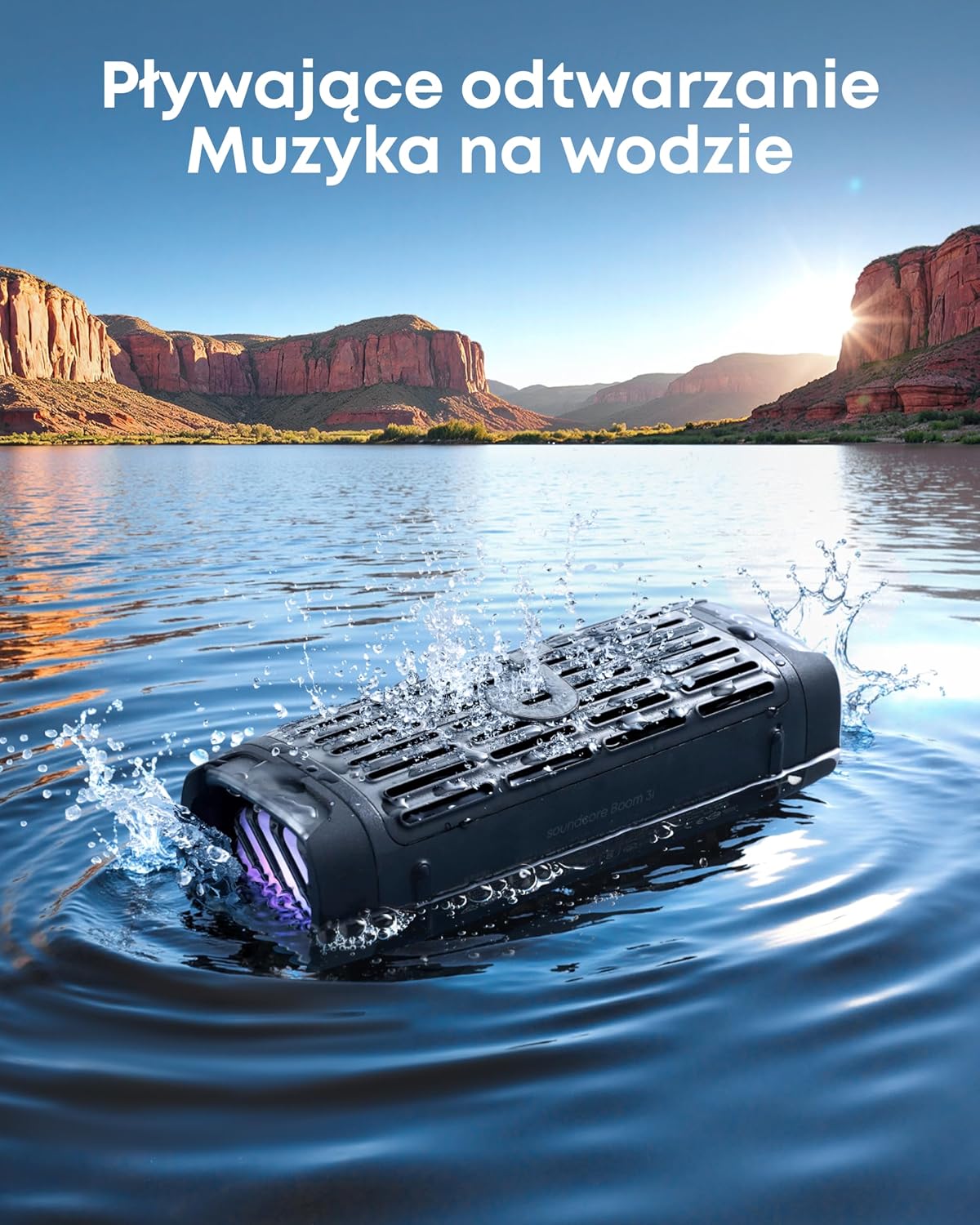 Detalle de Soundcore Boom 3i – przenośny głośnik Bluetooth 50 W, IP68, BassUp 2.0