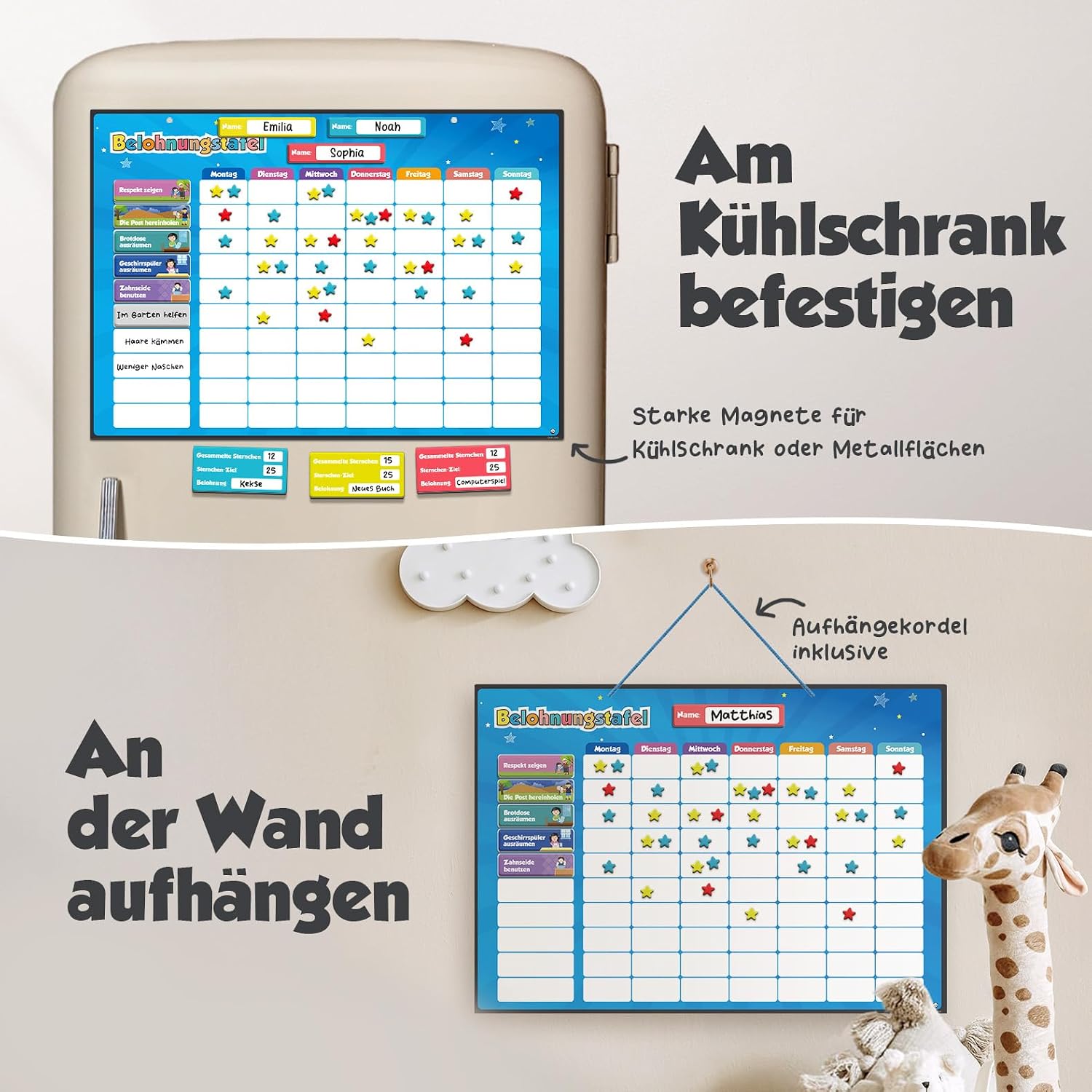 Detalle de Smart Panda Belohnungstafel 380 Magneten đź§©