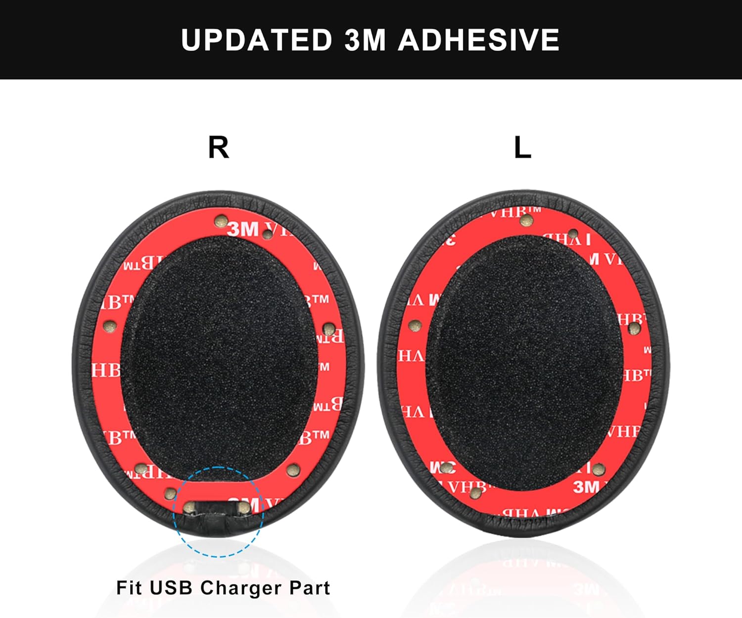 Thumbnail 3 de Link Dream Beats Studio 3 coussinets d’oreille de rechange (mousse à mémoire, noir)