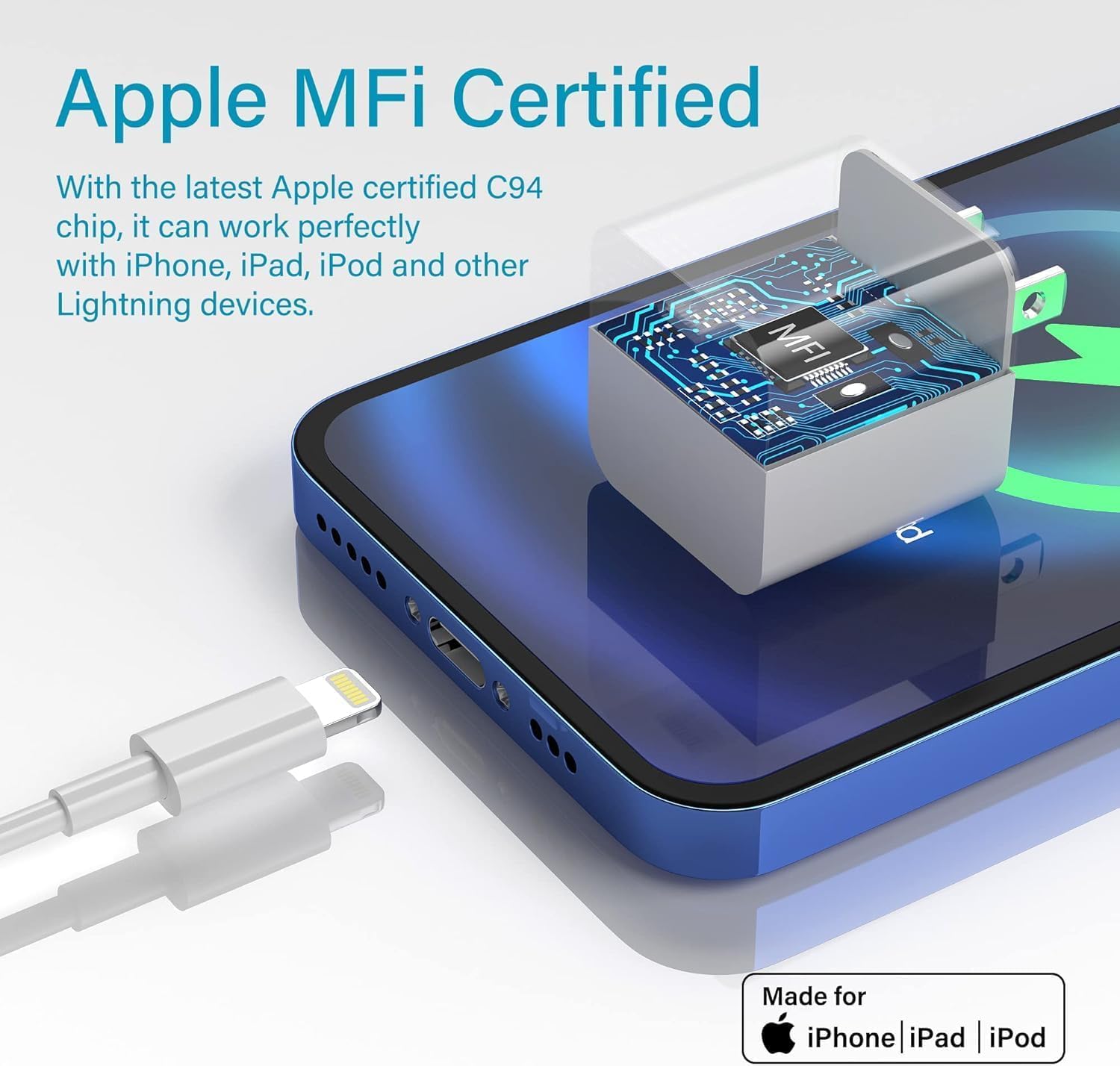 Thumbnail 2 de ZMHPJQ 3Pack Lightning Cable 1m