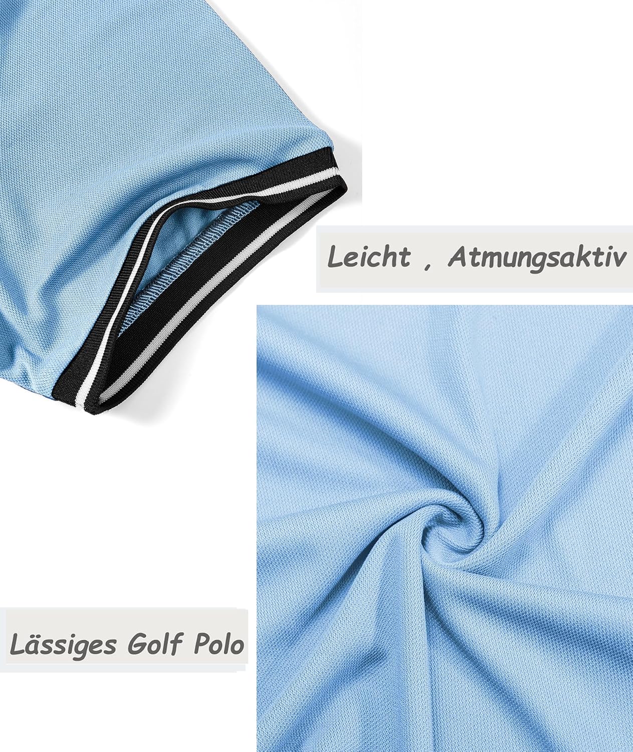 Thumbnail 3 de SwissWell Polo da Uomo a Maniche Corte Pacco da 5 per Golf, Tennis e Tennis T-Shirt leggera e traspirante