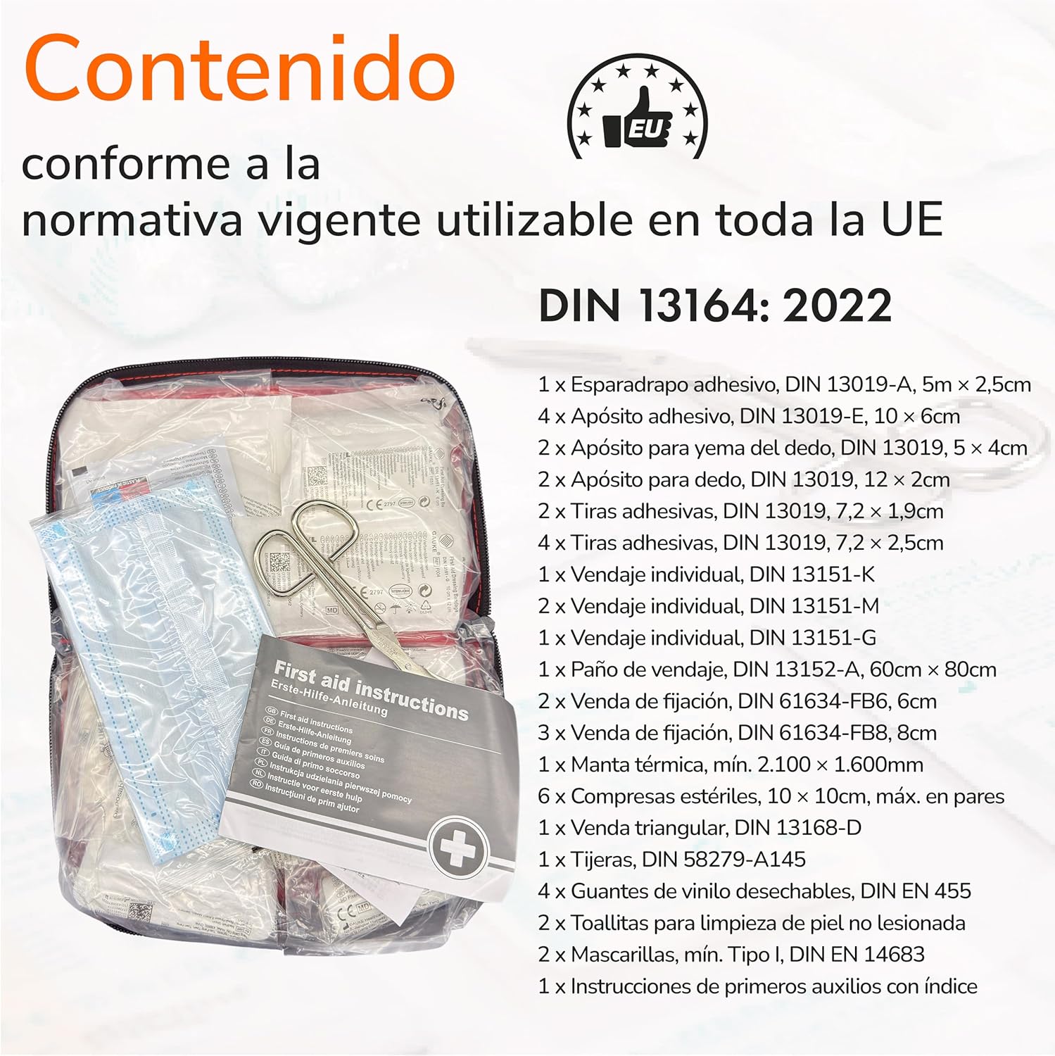 Thumbnail 2 de Upgrade4cars Botiquín coche 2026 DIN 13164