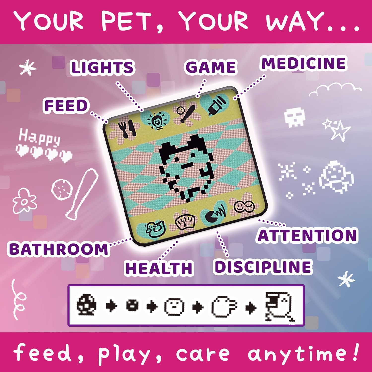 Thumbnail 3 de Tamagotchi Candy Swirl Shell Original