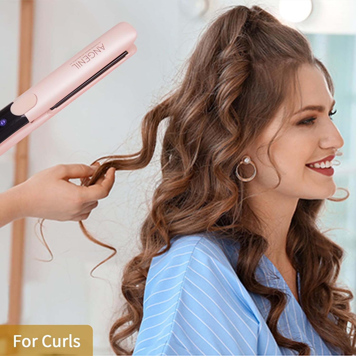 Detalle 2 de ANGENIL Pro Titanium Flat Iron 20s heating 💇♀