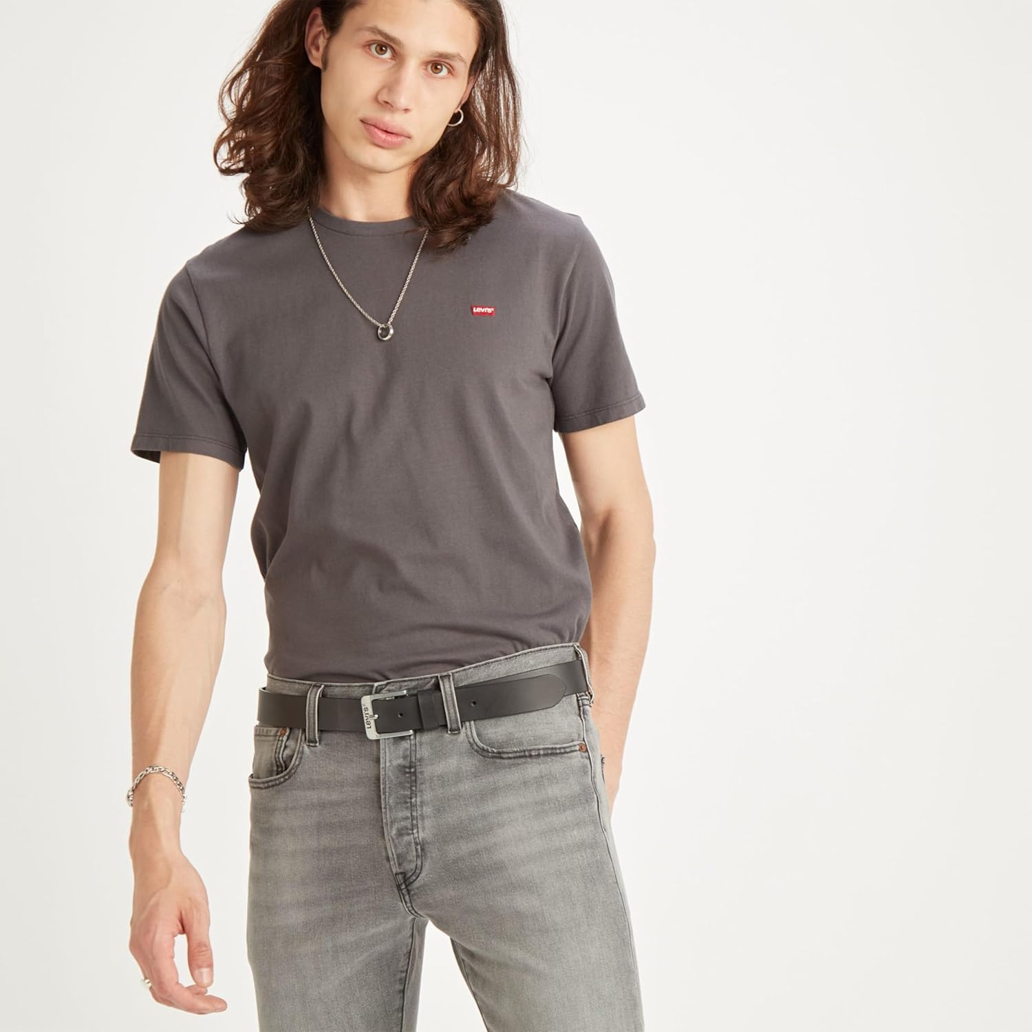 Detalle de Levi's Free Normal Buckle Cintura Uomo – stile quotidiano e qualità Levi's