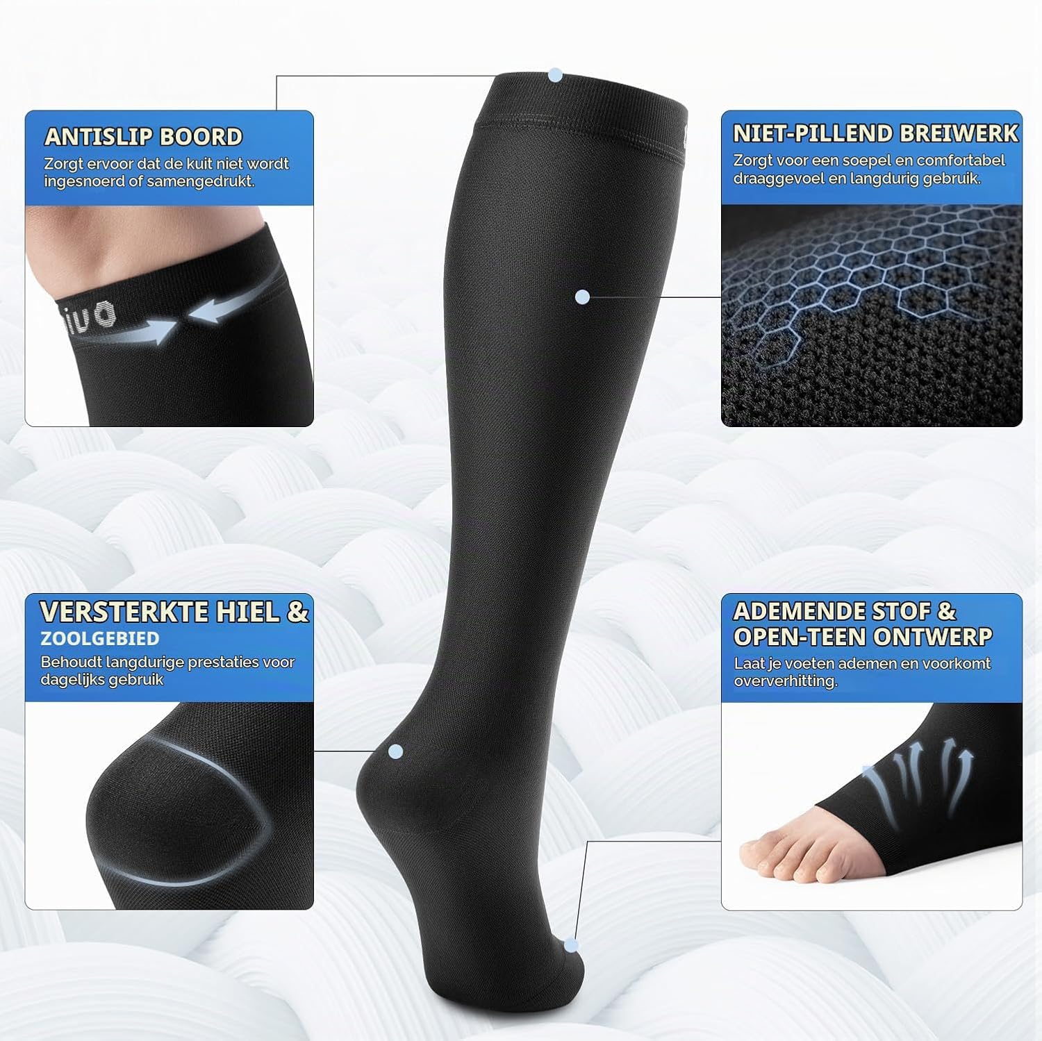 Thumbnail 2 de CAMBIVO compressiekousen met open teen, klasse 2, 20–30 mmHg