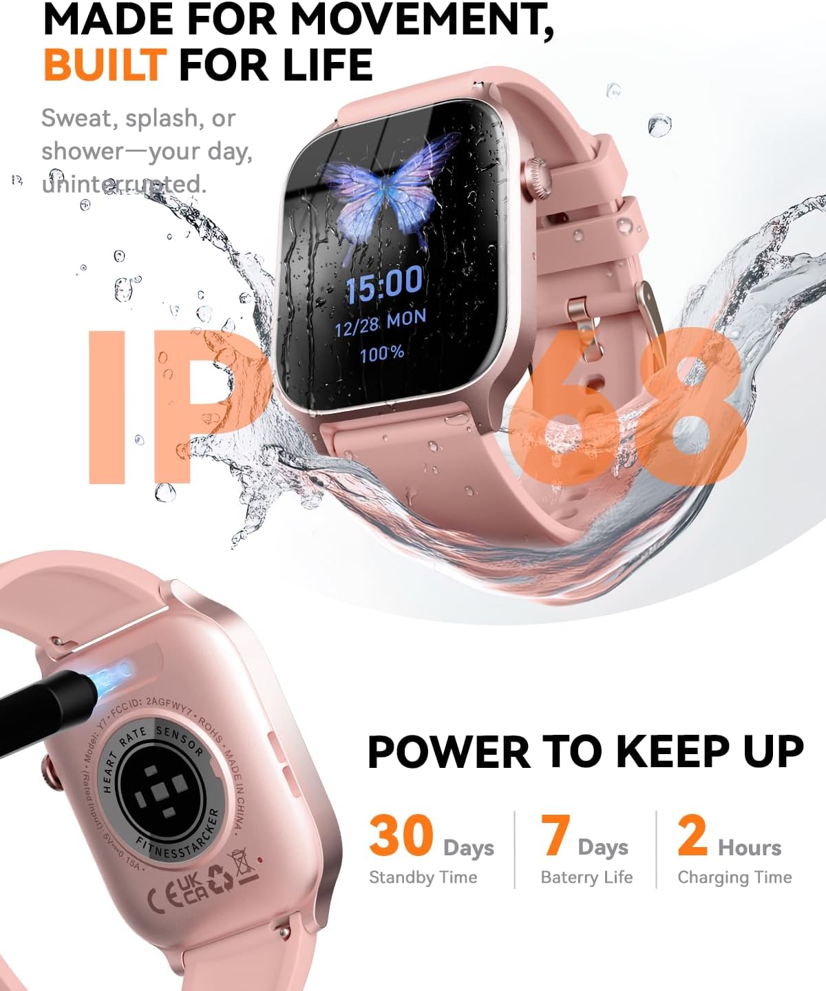 Detalle 2 de paybay Smart Watch 1.83 Pink Fitness