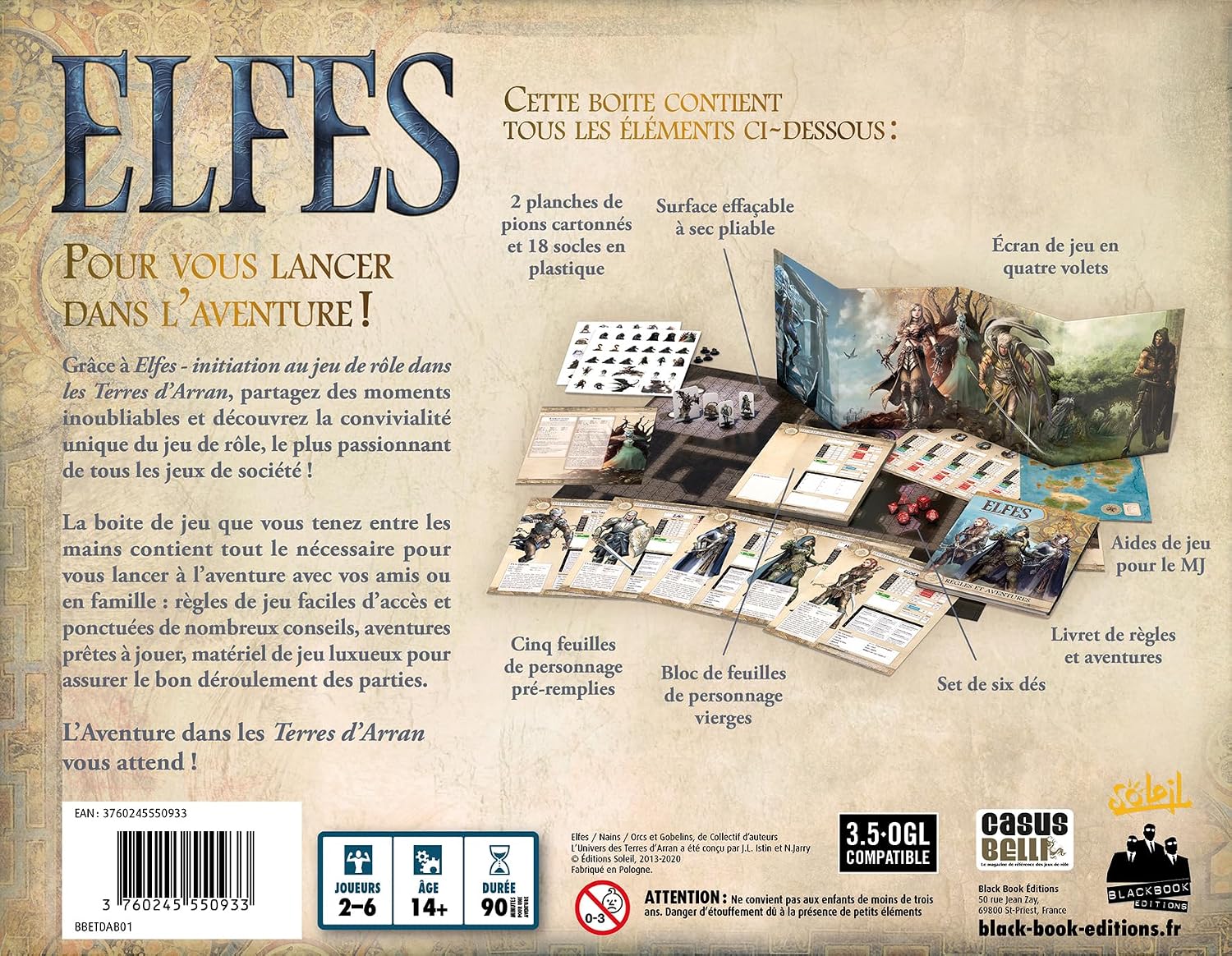 Thumbnail 2 de Asmodee Elfen rollenspelset in het Land van Arran, Franstalig
