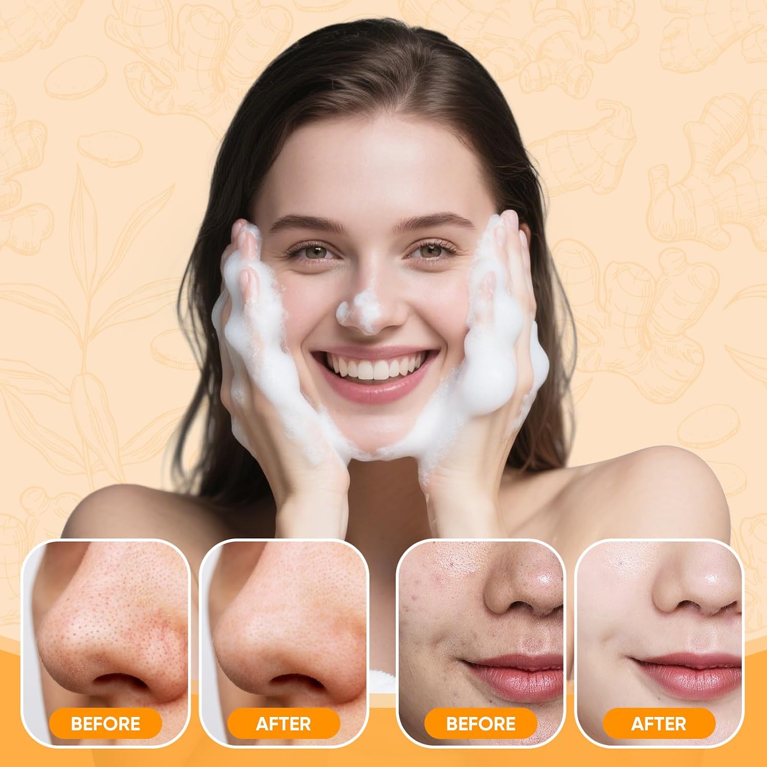 Detalle 2 de Turmeric Face Wash Set with Soap Bar