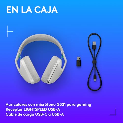Thumbnail 8 de Logitech G G321 Lightspeed: auriculares inalámbricos gaming en blanco
