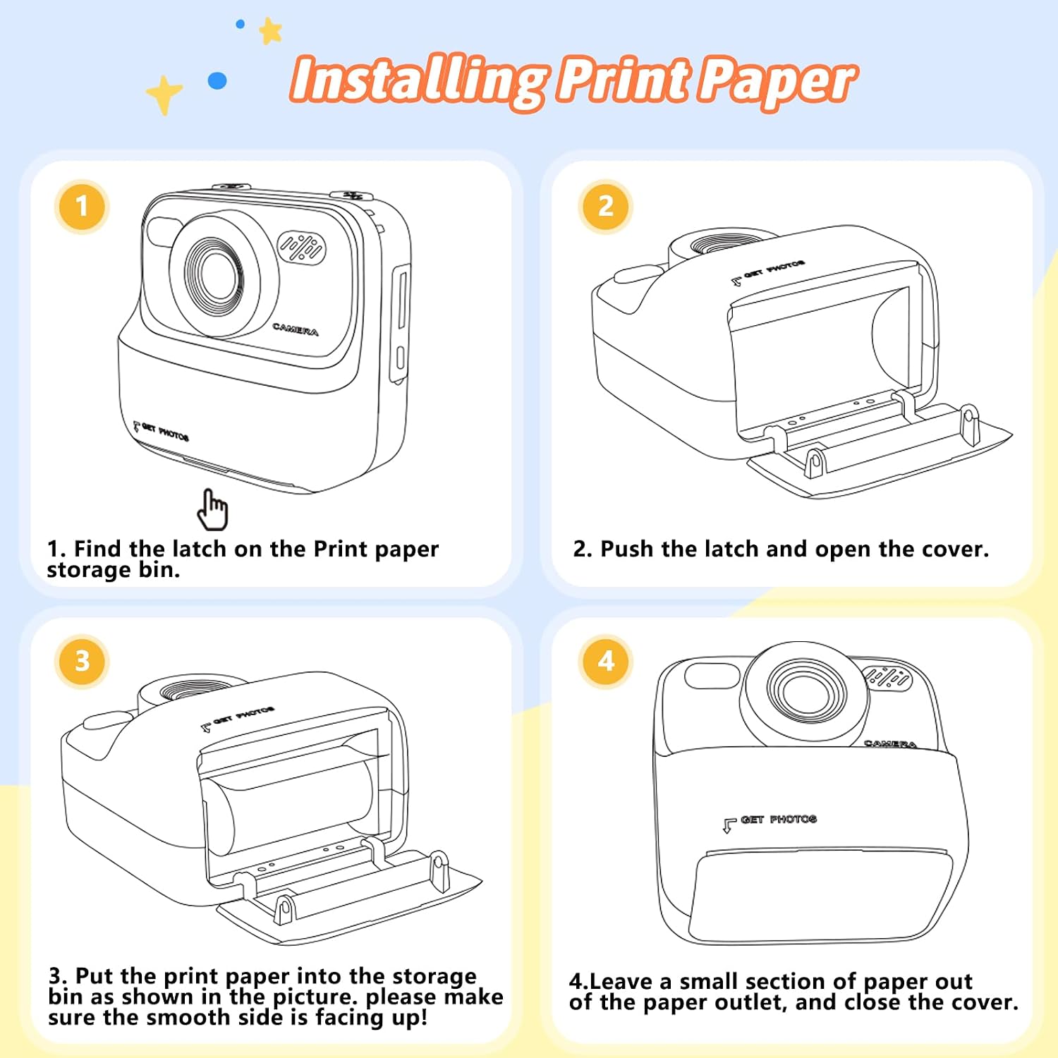 Thumbnail 6 de Cimizi P79 Kids Instant Print Camera, 1080p Video, Dual Lenses, 2.4-Inch Screen