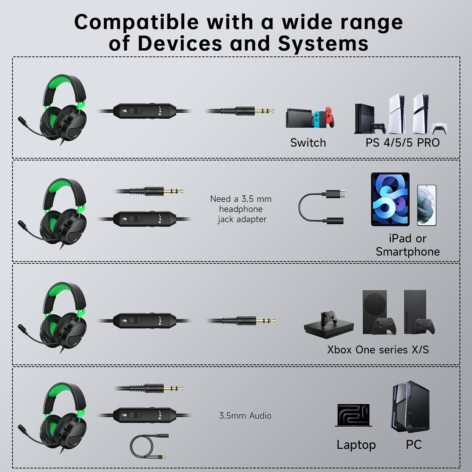 Thumbnail 3 de AOC Wired Gaming Headset for Xbox Series X|S & Xbox One