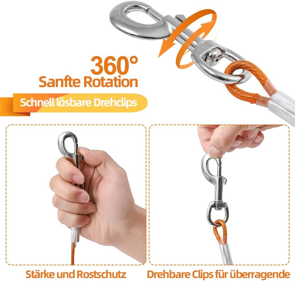 Thumbnail 3 de Mi Metty Tie-Out Leine für Hunde 6 m