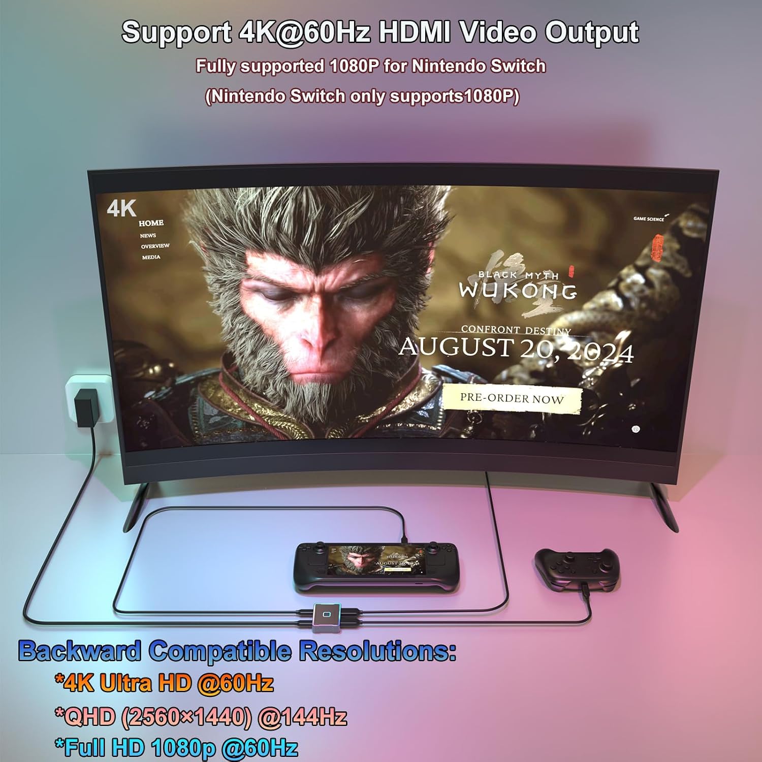 Detalle de SKUYA USB-C to HDMI Adapter 4K@60Hz