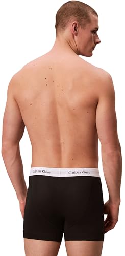 Detalle 2 de Calvin Klein calzoncillos bóxer hombre Pack de 3 Cotton Stretch Trunks negros (XL)