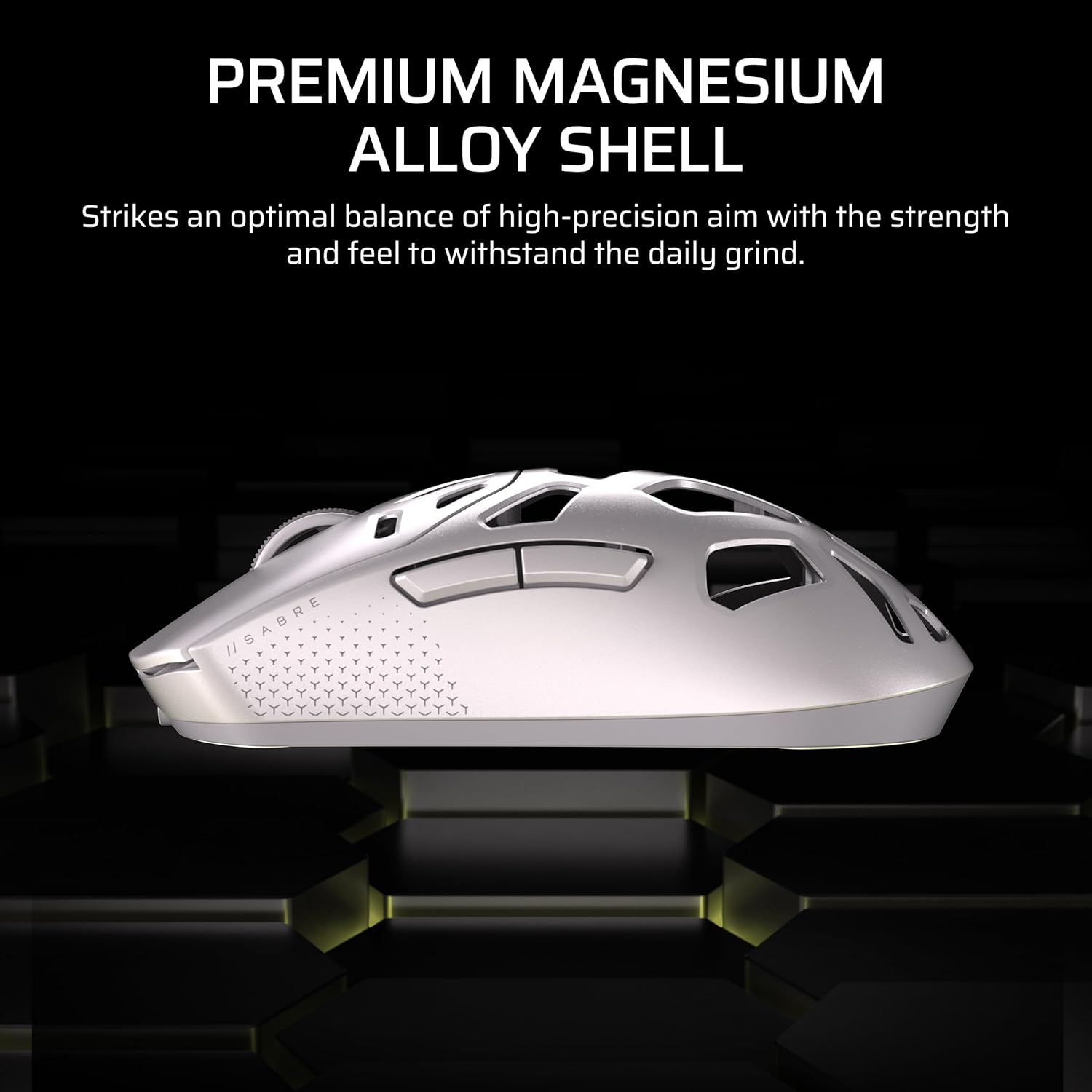 Thumbnail 2 de Corsair SABRE v2 PRO Wireless MG FPS Gaming Mouse (White) – MARKSMAN S, 33,000 DPI, 8,000Hz