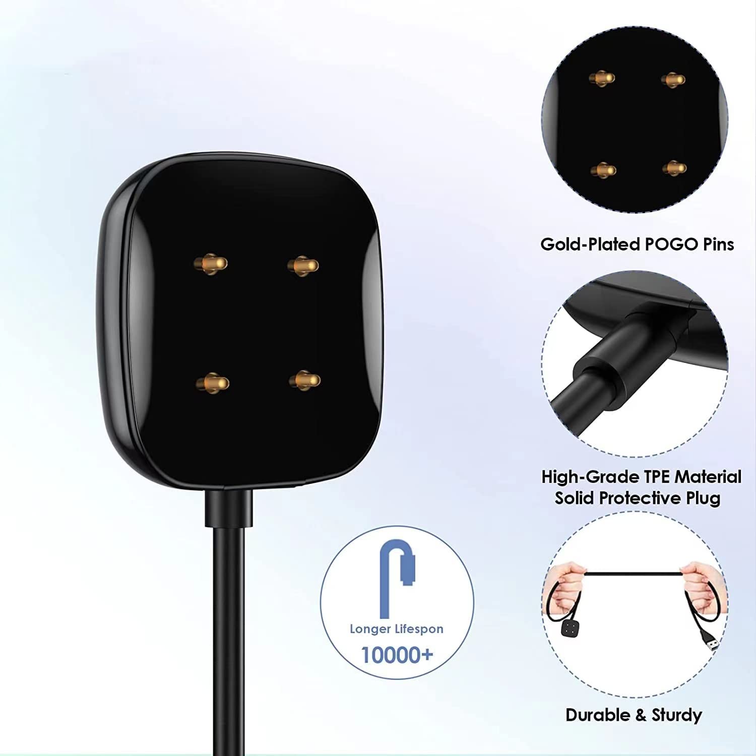 Detalle de Warmhone smart watch charging cable USB C