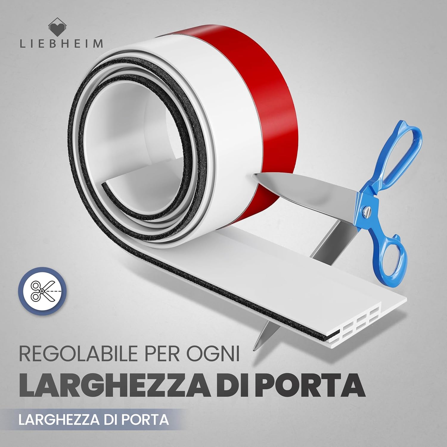 Thumbnail 4 de LIEBHEIM paraspifferi sottoporta e guarnizione porta (1 pezzo) bianco