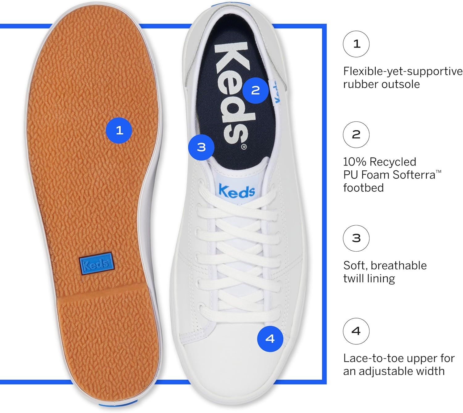Thumbnail 4 de Keds Women’s Kickstart Lace Up Canvas Sneaker