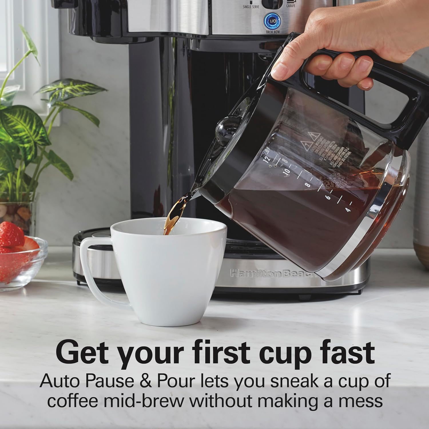 Thumbnail 6 de Hamilton Beach 2-Way Programmable Coffee Maker 12-Cup Glass Carafe