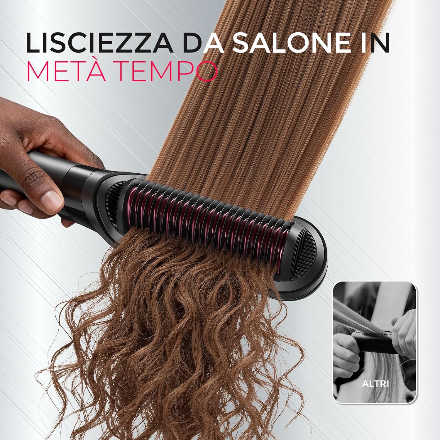 Detalle 2 de TYMO Piastra e Spazzola Lisciante 2-in-1 200M ioni per capelli 🪮