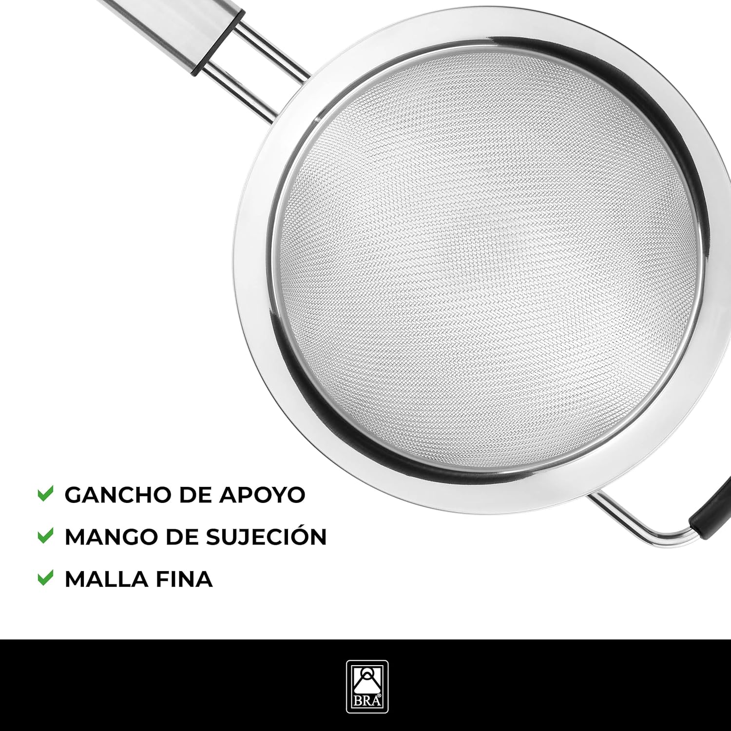 Thumbnail 2 de BRA Set 3 coladores 12-16-19 cm acero inox 18/10