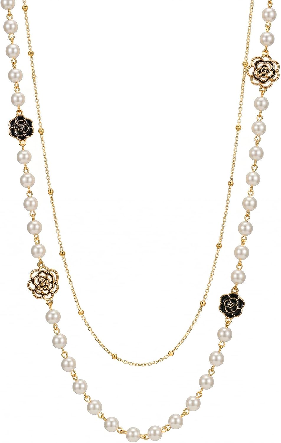 Detalle de TtandZed Faux Pearl Necklace, Double Strand