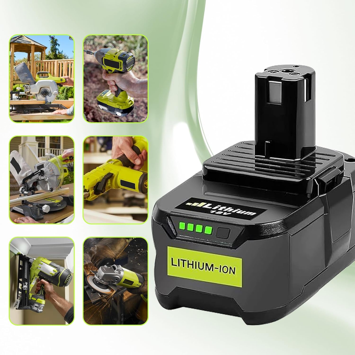 Thumbnail 6 de 2X 18V Replacement Battery for Ryobi 18V ONE+ (5500mAh) – P102/P103/P104/P105/P106/P107/P108/P109 Compatible