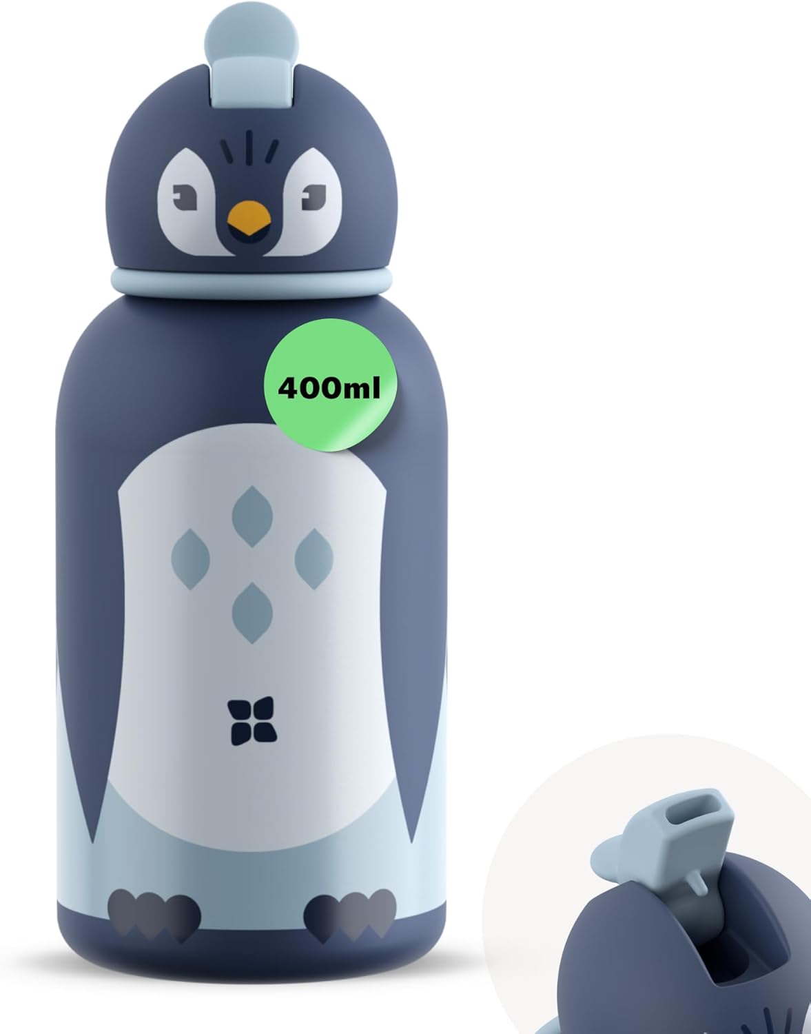 Thumbnail 6 de waterdrop® Borraccia Termica Bambini 400ml in Acciaio Inox – Antigoccia, Cannuccia Integrata e Disegni Animali