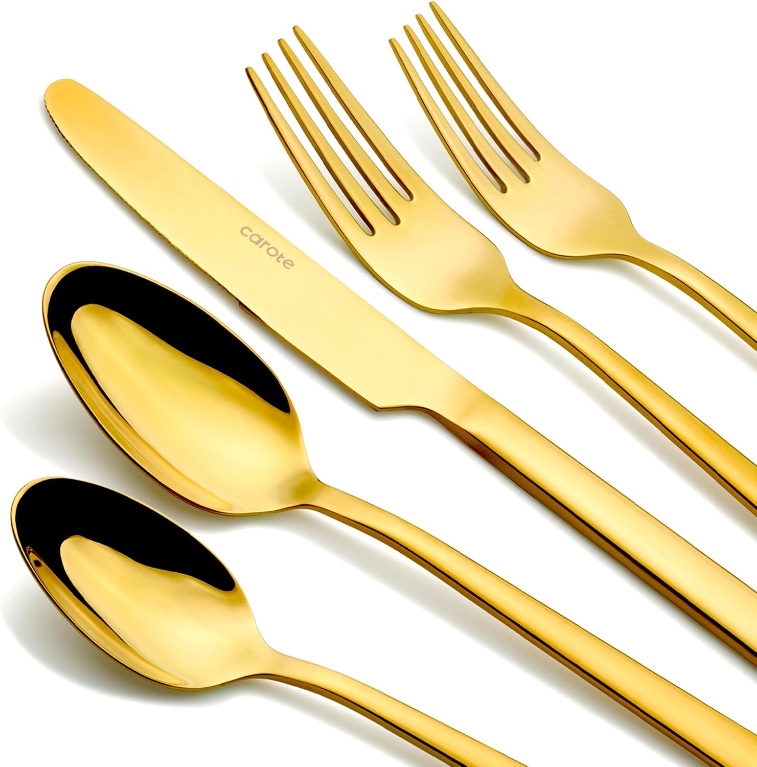 Detalle de CAROTE 20-Piece 18/10 Stainless Steel Flatware Set for 4
