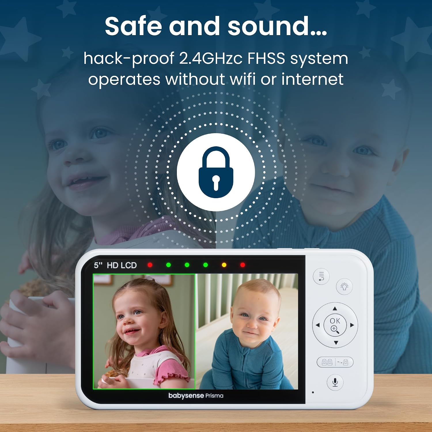 Thumbnail 5 de Babysense Prisma 5” HD Baby Monitor with 2 Cameras