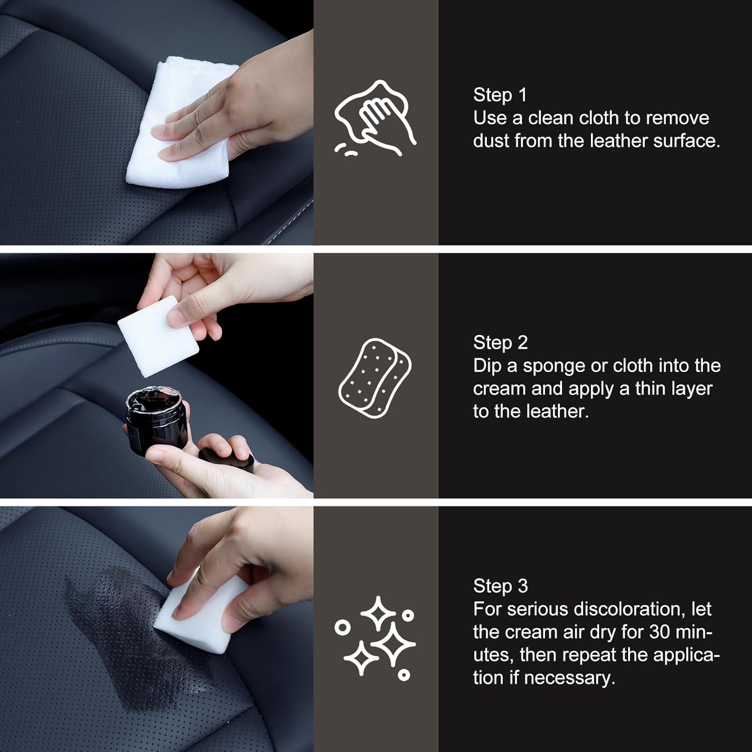 Thumbnail 4 de Leder Reparatur Set Vintoney (50 ml) Braun – Lederreparaturcreme für Kratzer und Risse bei glattem Leder