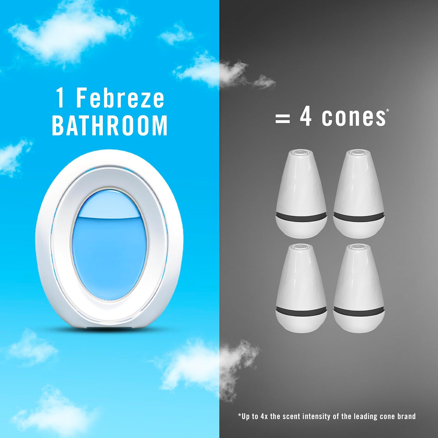 Detalle de Febreze Linen & Sky Bathroom Air Freshener Plug-In, 4 Count