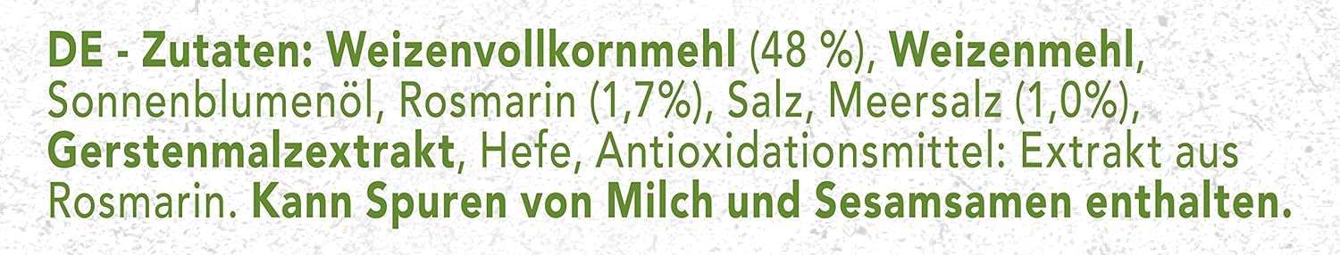 Detalle 2 de Wasa Tasty Snacks Crisps Rosmarin & Meersalz 190 g – Extra dünnes Knäckebrot-Snack-Genuss, 2 Packs