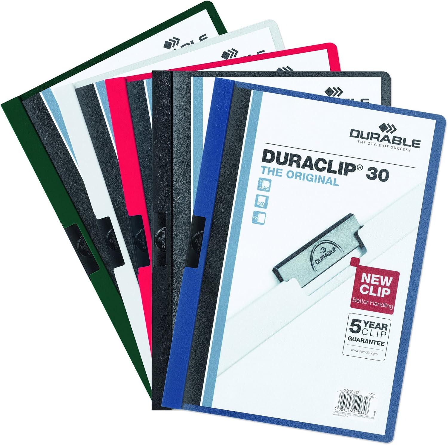 Detalle 2 de Durable DURACLIP レポートカバー レターサイズ・最大30枚収納・ネイビーブルー 25枚セット