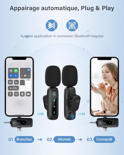 Detalle de WARM BOX Micro Cravate Compatible iPhone/Android/PC — Plug & Play