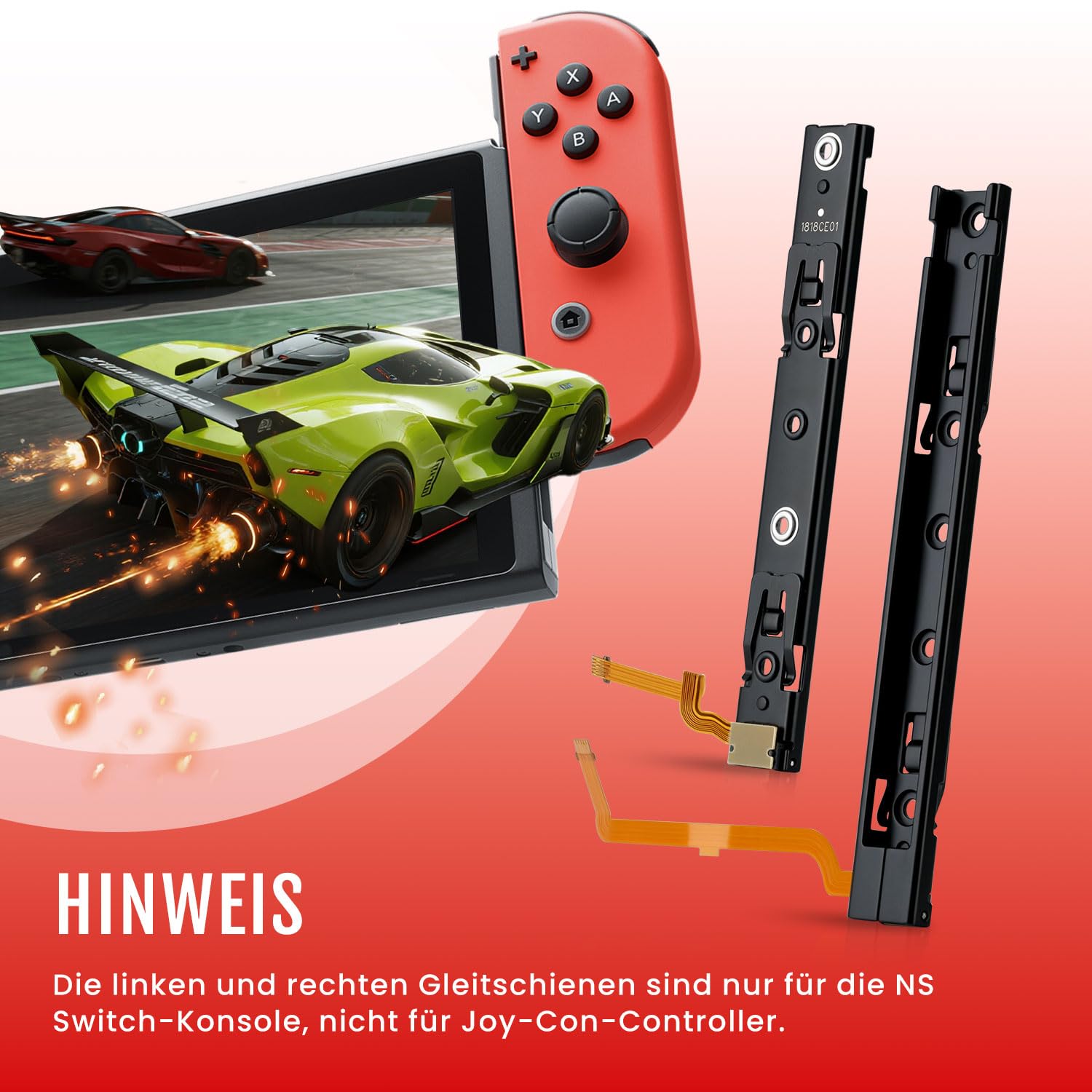 Thumbnail 5 de Wigearss Ersatz Linken und Rechten Slider – Schienen für Nintendo Switch Konsole